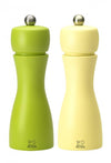 schlankes Pfeeer- & Salzmühlen-DUO in grün/gelb