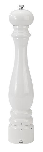 U'Select: weiss lackierte glänzende Pfeffermühle aus Buchenholz 40cm